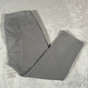 Ash & Erie Chino Pants Mens 38x27 Washed Khaki Gray Stretch Casual Travel Golf